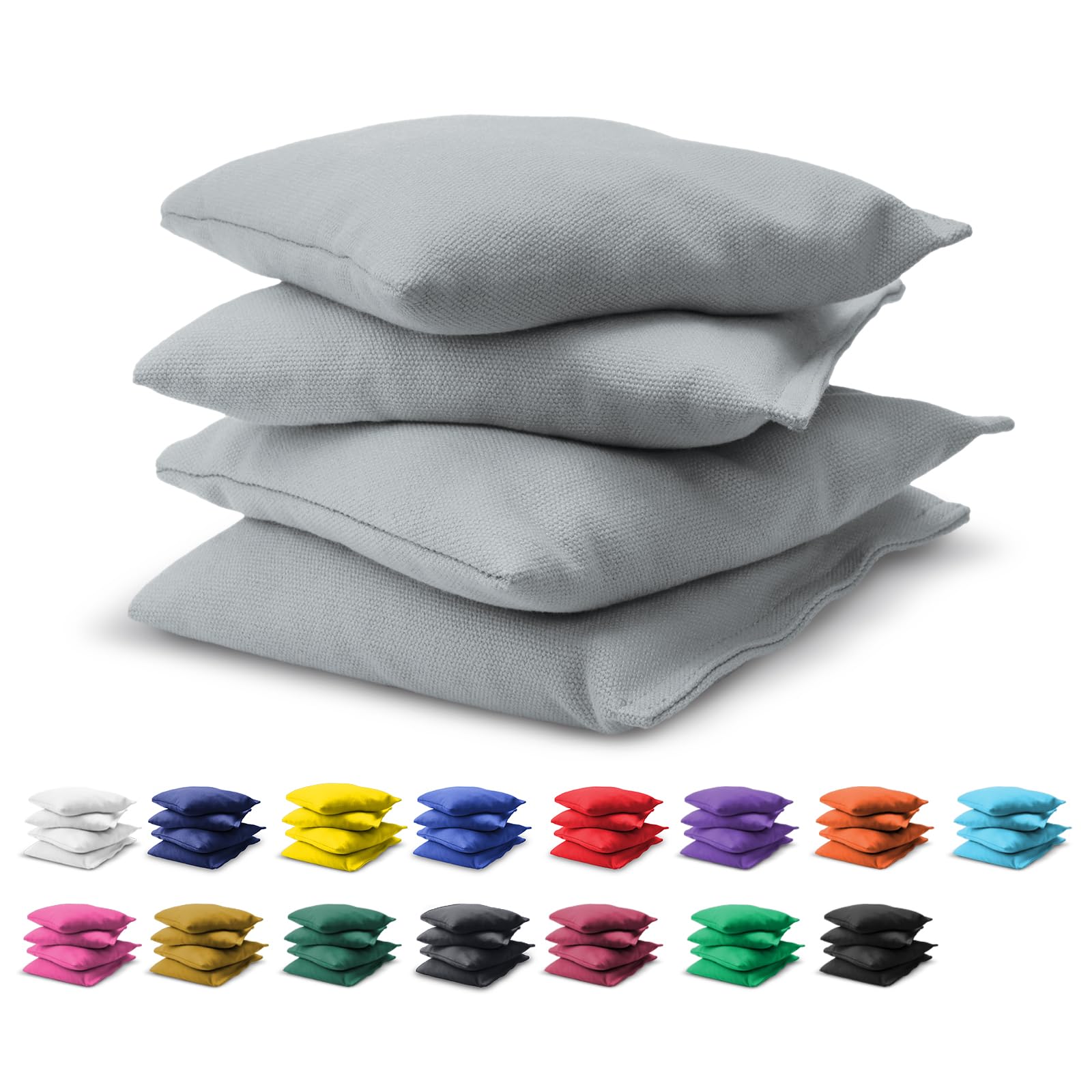 GoSports Cornhole Bean Bags Set of 4 - Regulation All Weather - Gray