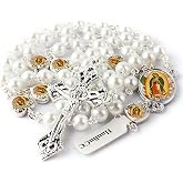 HanlinCC Guadalupe Catholic Rosary for Women with Gift Bag and Pray Card