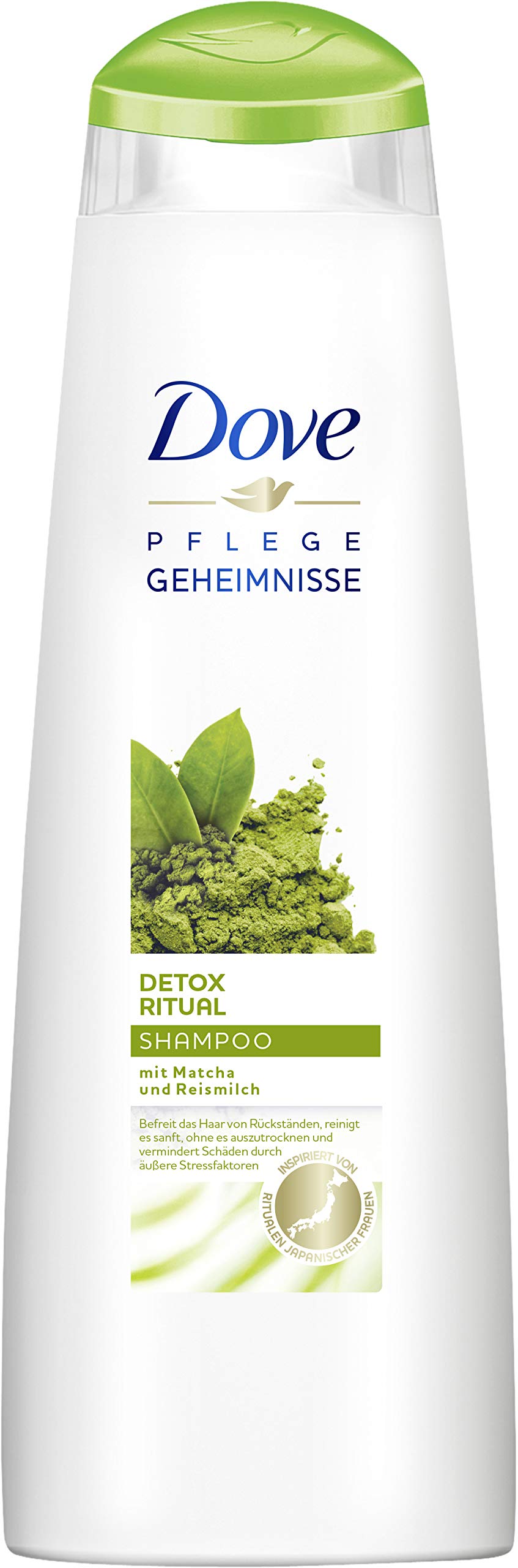 Dove Detox Ritual Shampoo, with Matcha and Rice Milk, Pack of 6 (6 x 250 ml)