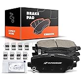 A-Premium Rear Ceramic Disc Brake Pads Set Compatible with Select Chrysler, Dodge, Ram and Volkswagen Models - Town & Country