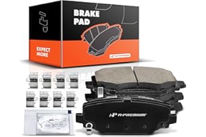 A-Premium Rear Ceramic Disc Brake Pads Set Compatible with Select Chrysler, Dodge, Ram and Volkswagen Models - Town & Country
