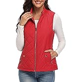 Argstar Women's Vest, Quilted Lightweight Zip Pockets Padded Gilet (XS-2XL)