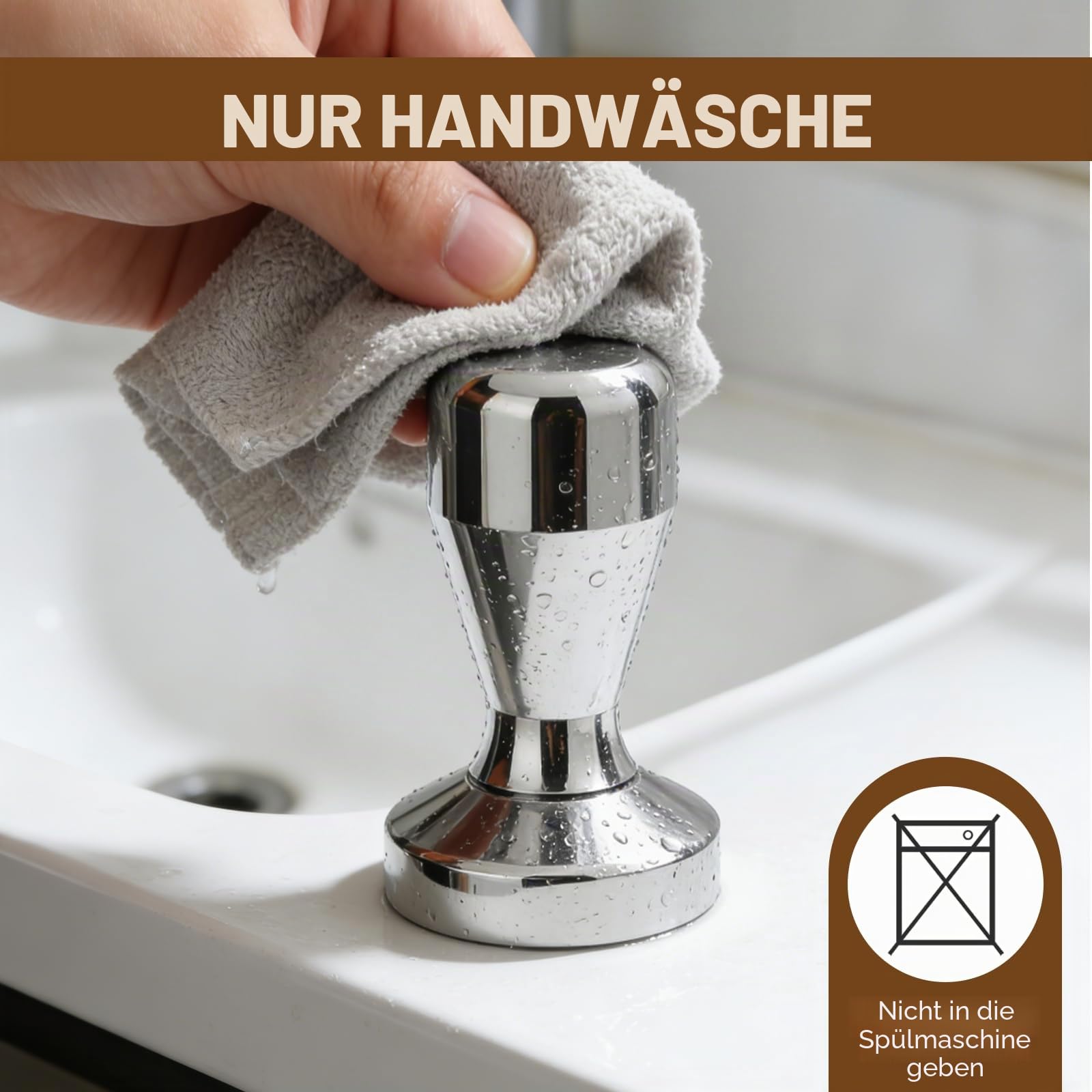 Massiver Kaffee Tamper mit Silikonmatte – Professionelles Barista-Werkzeug für Perfekte Espresso-Shots, Espresso Drücker für Espressomaschinen, Unverzichtbares Zubehör für Kaffeeliebhaber 4