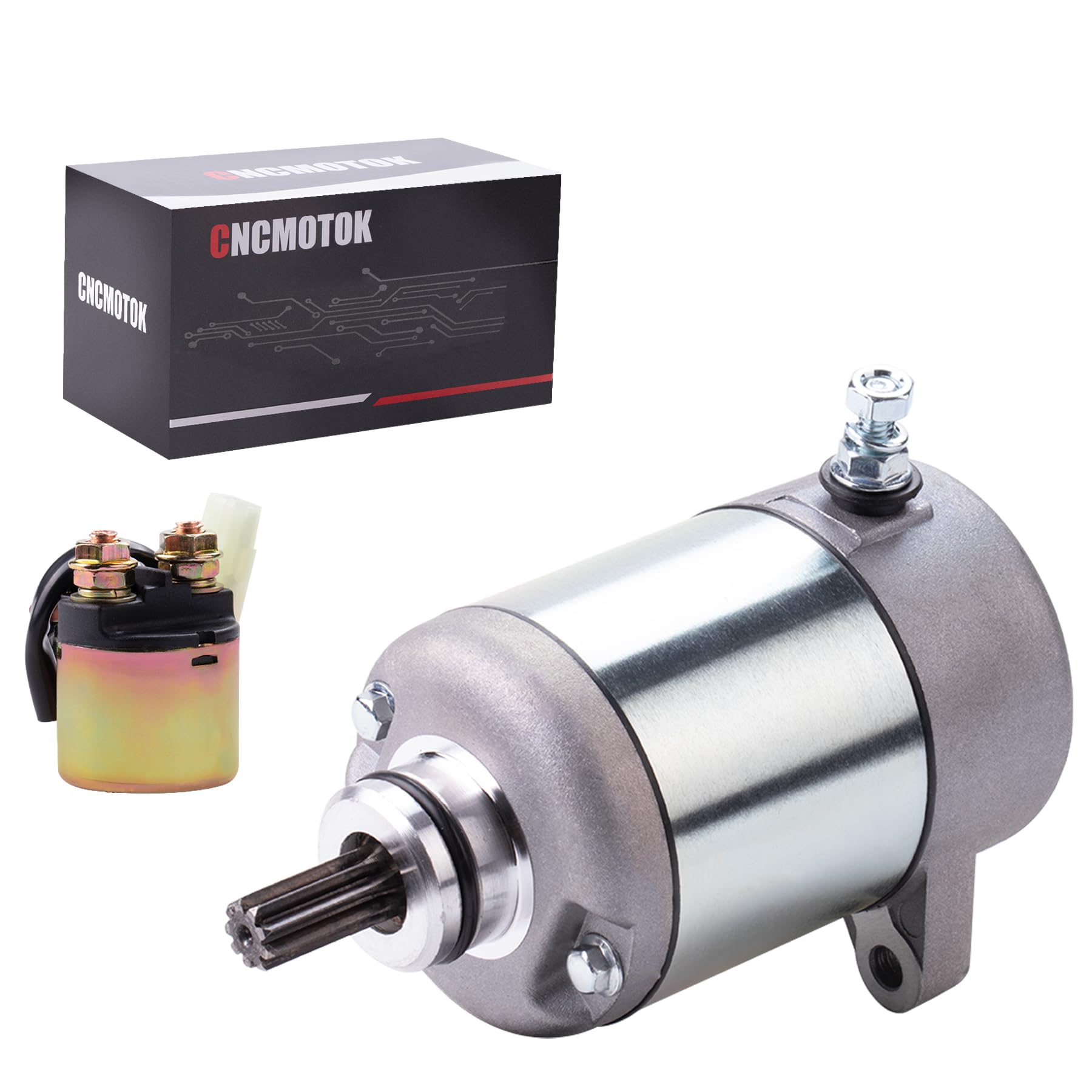 Photo 1 of Starter Motor W/Solenoid Compatible with Honda Rancher 350 TRX350FE/FM/TE/TM, FourTrax (2000-2006) – Replacement for ATV UTV TRX350 Models