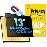 F FORITO Magnetic Privacy Screen Protector Compatible with MacBook Pro 13 inch (2016, 2017, 2018, 2019, 2020, 2021, 2022, M1, M2), Removable 360&deg; Anti Peeping Anti Blue Light Laptop Privacy Shield