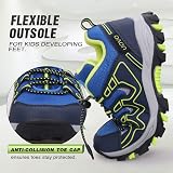 UOVO Boys Trainers Low-Top Waterproof Hiking Shoes Blue Yellow UK 5.5 view 4