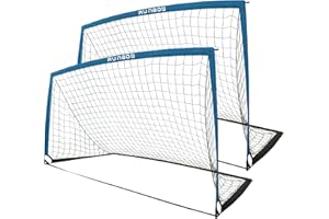 RUNBOW 9x5 ft Portable Kids Soccer Goal for Backyard Adult Junior Large Practice Soccer Net with Carry Bag