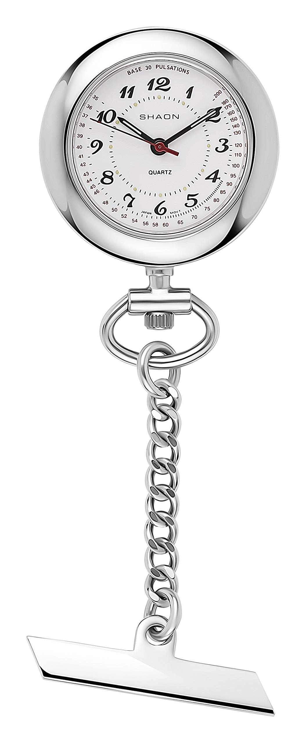 Shaon Women's Quartz Watch with Heart Rate Monitor White Dial Analogue Display and Silver Stainless Steel Strap 60-0000-18