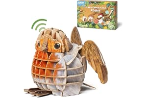MAKEBUG Robin Bird 3D Puzzle with Sounds, Made of 41 Paper Puzzle Pieces, Animal Collectible Table Art Gift Toys for Tweens, Teens & Adults