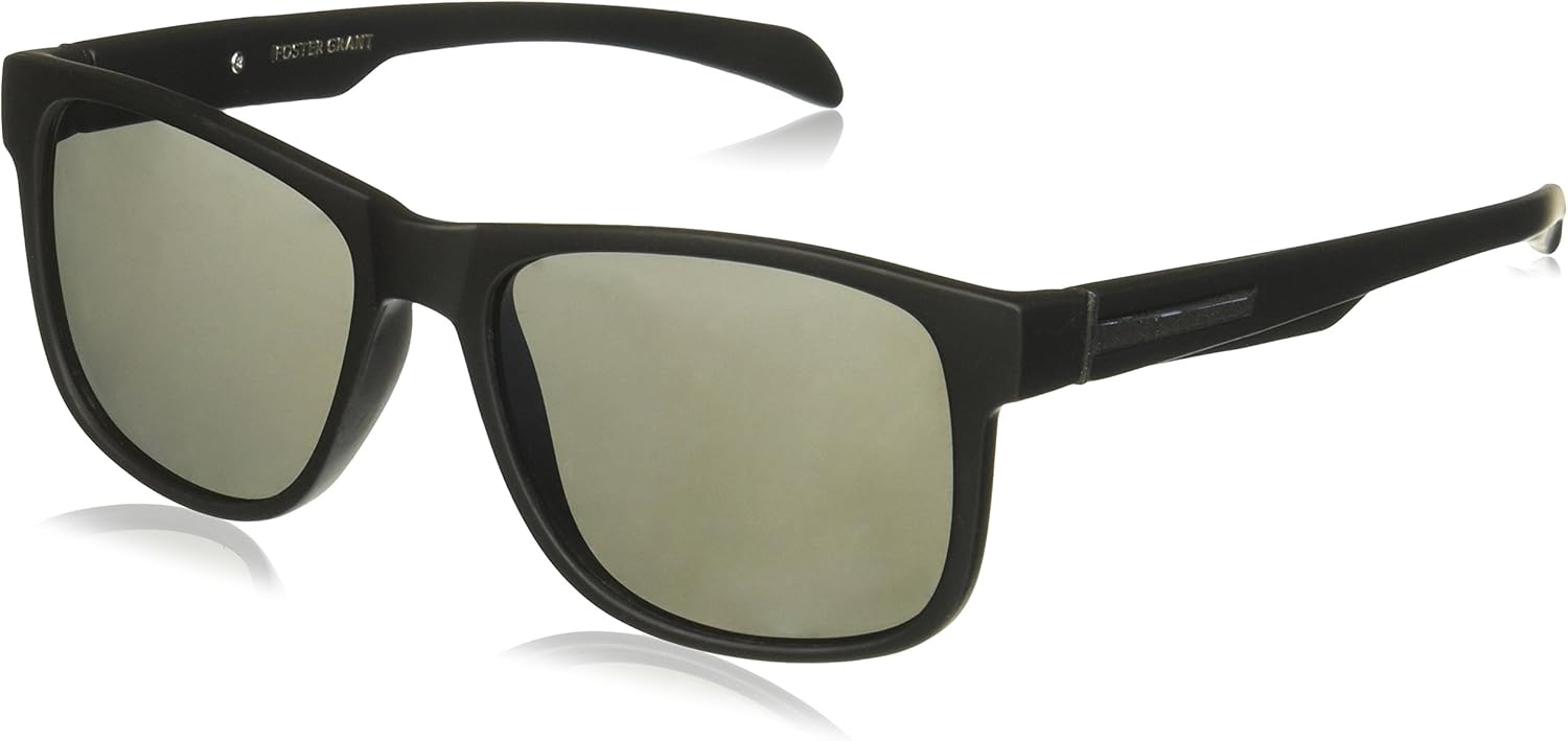 Foster Grant Men's Ramble Sunglasses, Black, 158 mm