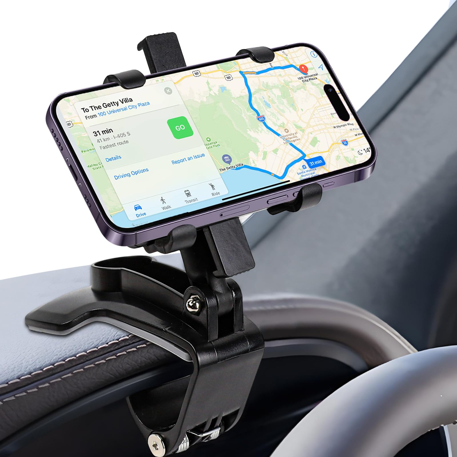 Photo 1 of *UNTESTED*
Hovom Rear View Mirror Phone Holder for Car, Clip-On Cell Phone Holder for Rearview Mirror, Dashboard & Sun Visor, 360° Rotation Adjustable Phones Mount Universal for Most Vehicles (Style 3)