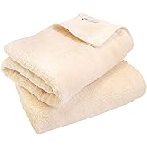 HIORIE Imabari Towel, 2-Piece Bath Towel Set, Japanese Towels, Soft and Fluffy Towel, Luxury Cotton, Natural