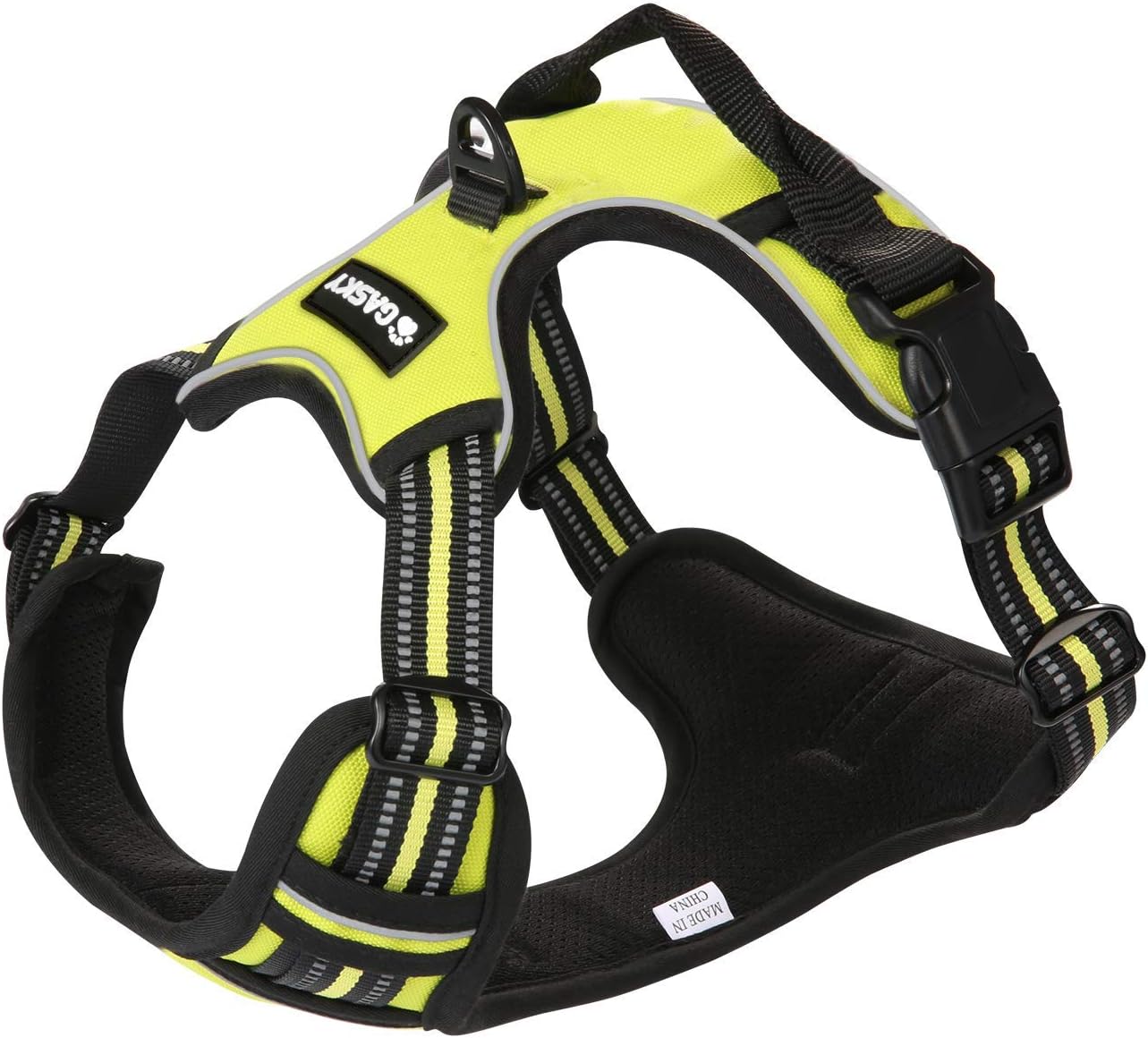 Gasky LED Dog Harness Medium No Pull Pet Safe Vest Harness - Adjustable Outdoor Large Dogs Reflective 1000D Oxford Material Vest and Easy Control