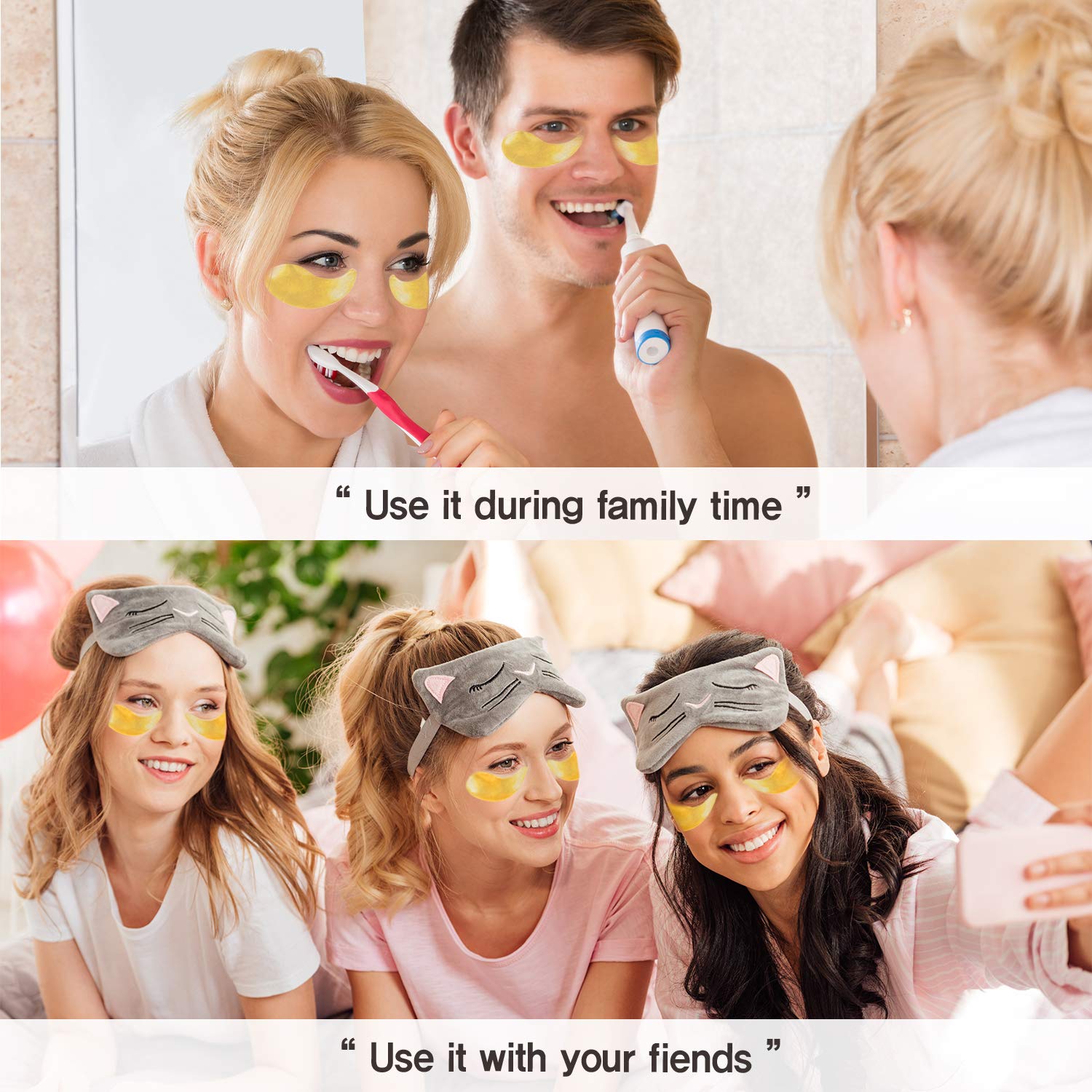 Under Eye Collagen Patches Eye Masks with 24K Gold and Snail, Eye Gel Treatment Masks for Puffy Eyes, Eye Pads for Dark Circles, Under Eye Bags, Anti Wrinkle, Moisturizing Improves Elasticity 30 PAIRS : Beauty