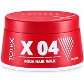 Totex Aqua Hair Wax 04 Red Strong Hold High Shine Edge Control 150 ml | Water-based styling wax for men and women. For edge control, slick backs and spiky styles. Perfume-inspired scent