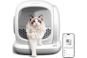 Meowant Self Cleaning Litter Box, Automatic Litter Box Self Cleaning with APP Control, 75L Extra Large Open Low Entry Smart Cats Litter Boxs for Multi-Cat Compatible Senior Cats Large Cats