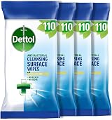 Dettol Antibacterial Cleansing Wipes Fragrance Free 440 Wipes 110 x 4 Pack