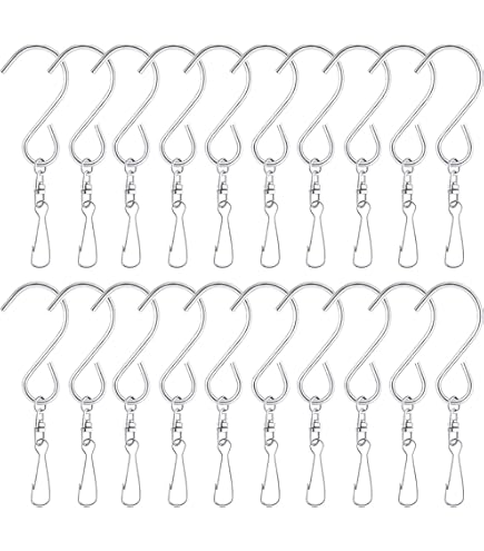 Lanyard Clip Swivel Hooks Clips For Hanging Wind Spinners Crystal Twisters Smooth Spinning Swivel Clips Hanging Hooks Wind Chime Mobile Spinner Rotating Display S Hoo Sun Catcher 1 thumbnail image