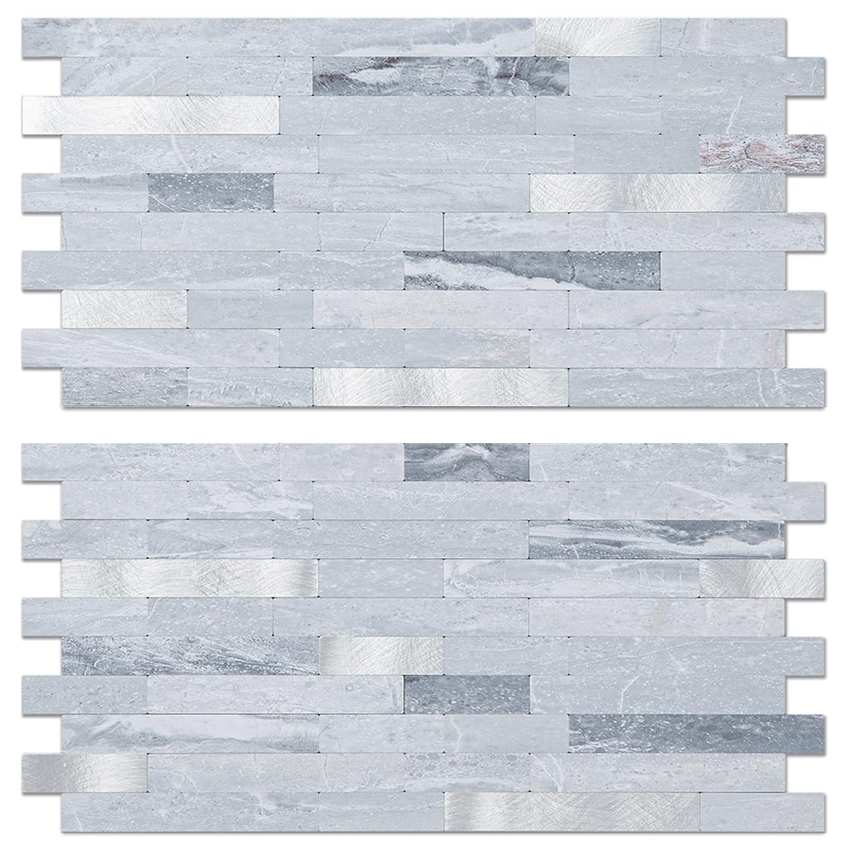 AULIGET Faux Stone Peel and Stick Backsplash, Light
