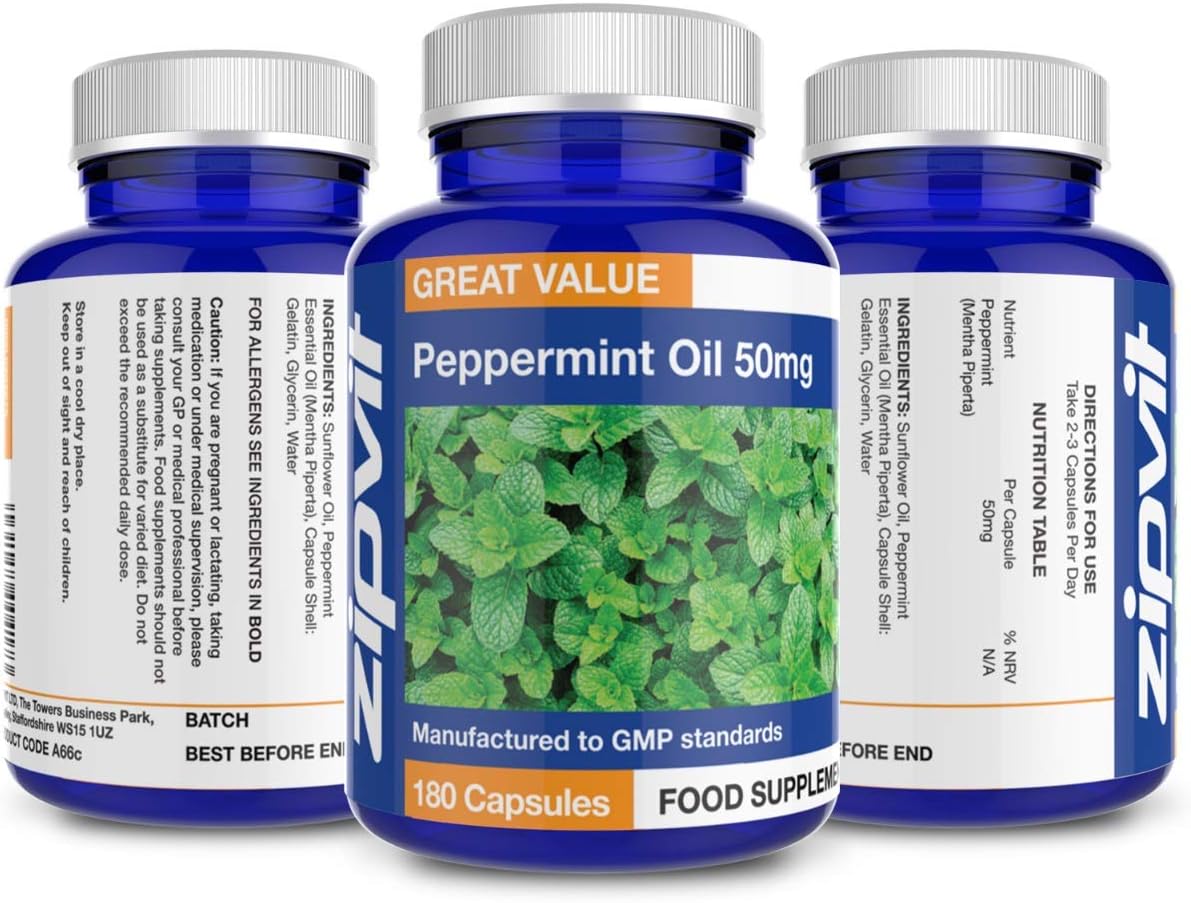 Zipvit Peppermint Oil Capsules 150mg, 180 Peppermint Capsules, 1 count (Pack of 180) - Image 4