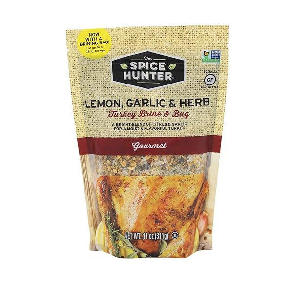 SPICE HUNTER TURKEY BRINE & BAG, LEMON, GARLIC AND HERB, 11 OUNCE