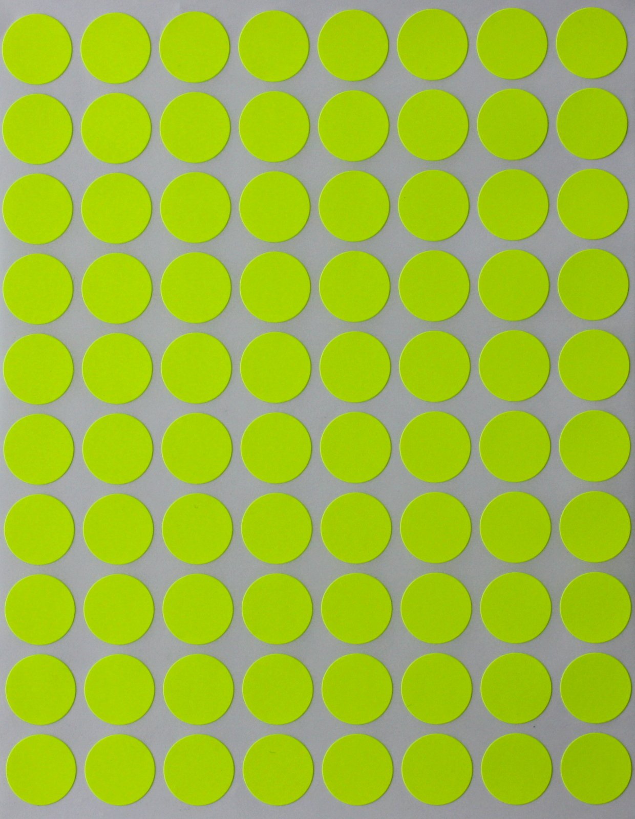 Royal Green (13MM) Neon Yellow Color Coding Labels for Inventory and Labeling 1.3 CM Circle Dot Stickers 1200 Pack