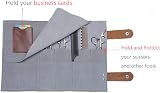 PERFEHAIR Leather Scissor Holder Pouch Case 12 Pockets Hairdresser Barber Salon view 4