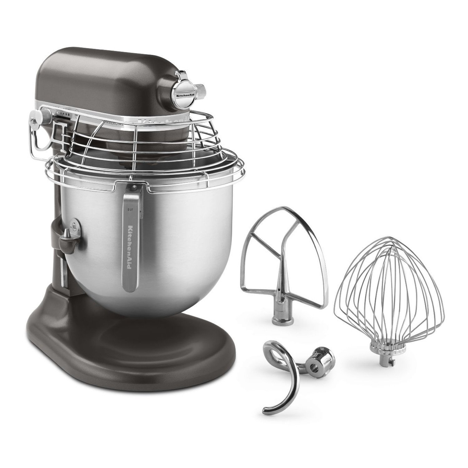 KitchenAid KSMC895DP 8-Quart Commercial Countertop Mixer with Bowl-Guard, 10-Speed, Gear-Driven, Dark Pewter