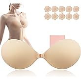 Sticky Adhesive Bra Push Up Strapless Sticky Invisible Lift Backless Bra for Women