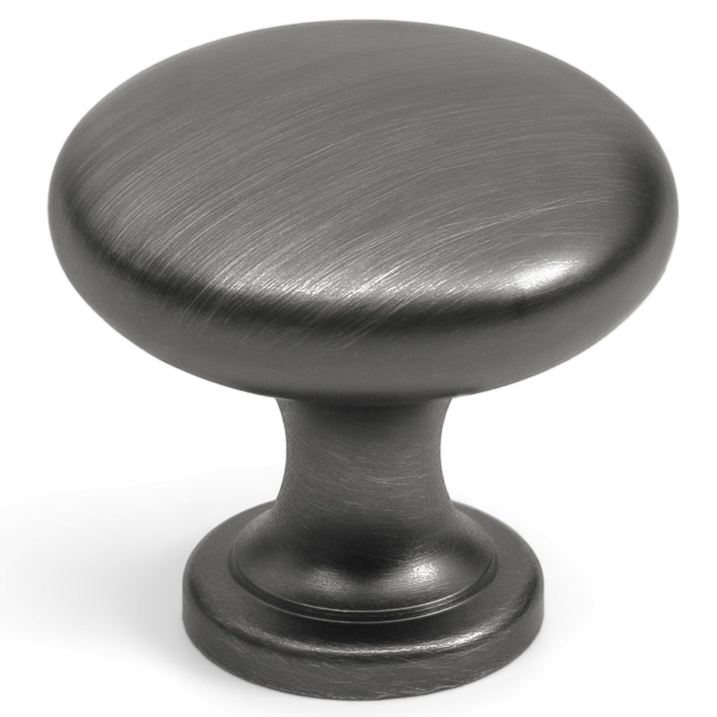 Photo 1 of HESTIA HARDWARE 10 Pack | Antique Pewter Cabinet Pulls Knobs | 1.15 Inch (29mm) Kitchen Knobs for Cabinets and Bathroom Drawer Knobs | Silver Round Knobs for Cabinets and Cabinet Door Knobs (Z5.10.B)