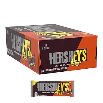 HERSHEY'S® Chocolate Bar - MILK CHOCOLATE & REESE'S PIECES (43 g) [36er Karton]