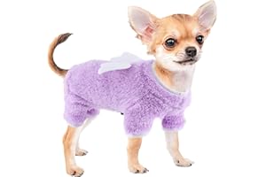 SEBAOYU Winter Dog Pajamas for Small Dogs, Fall Dog Sweater, Warm Fleece Puppy Pjs Clothes Chihuahua Yorkie Tiny Dog Clothes Outfit, XXS~M, Pet Cat Sweater (X-Small)