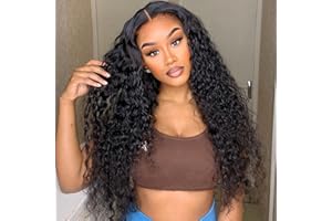 BEEOS Curly 5x5 SKINLIKE Real HD Lace Closure Wig, 250% Density Small Knot Pre-plucked Natural Hairline Human Hair Wig Natural Black 20 Inch