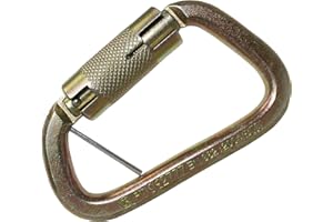 WOLF INDUSTRIAL PRODUCTS AFP Twist-Locking D-Steel High-Strength Carabiner w/Pin, ANSI & OSHA Compliant (1)