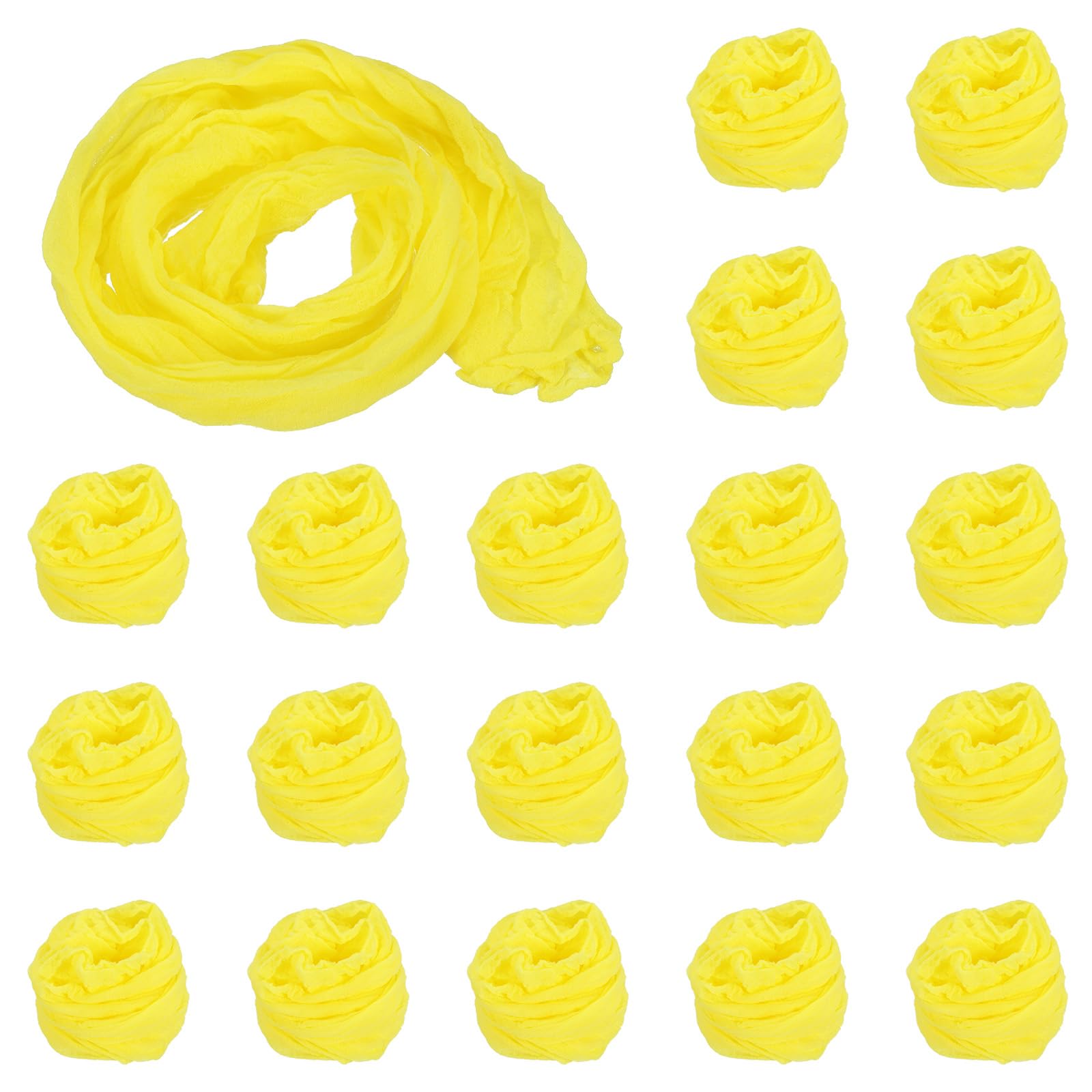 PATIKIL Nylon Stockings DIY Flower, 20Pcs Stocking Flower Fabric Material Tensile Silk Stocking Flowers for DIY Flower Making Wedding Crafts Home Decoration, Yellow