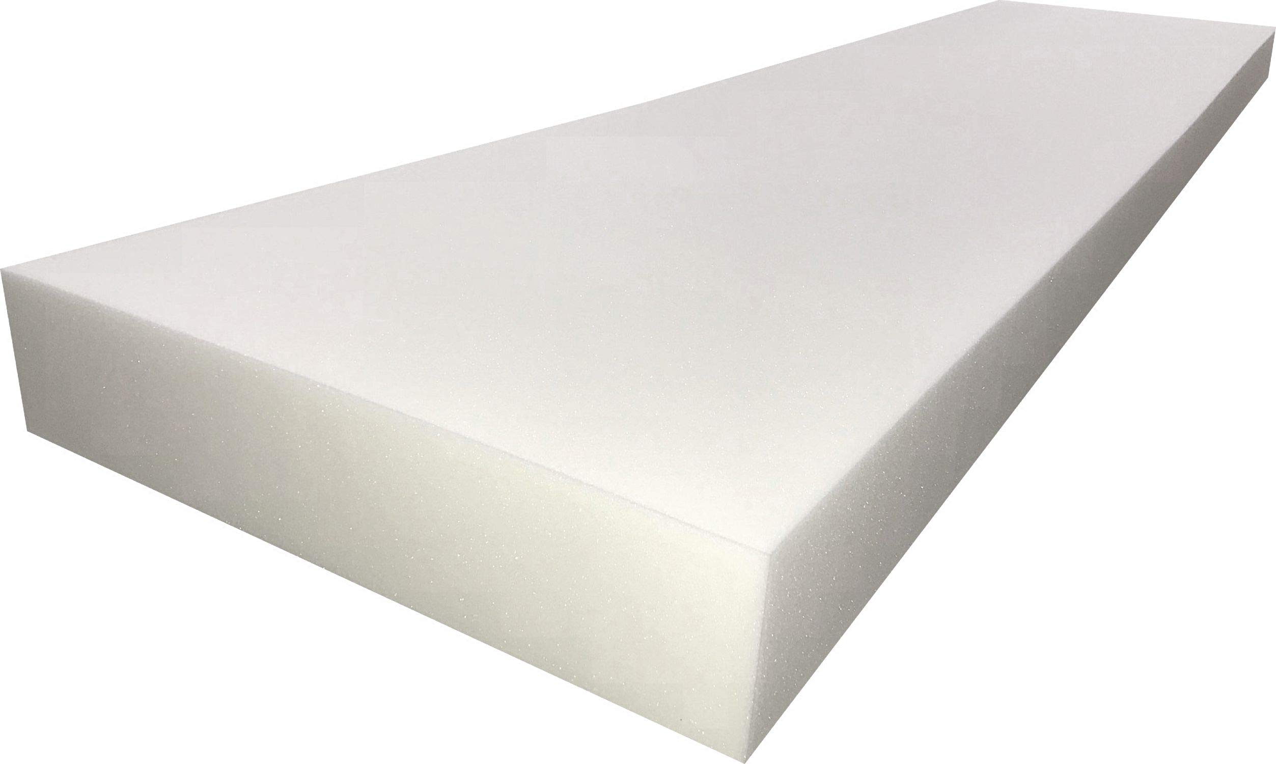 FoamTouch High Density Cushion Upholstery Foam, 2" x 24" x 72" (White)