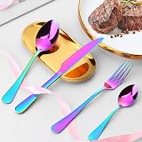 BEWOS 16-Piece Rainbow Stainless Steel Flatware Set Service for 4 view 6