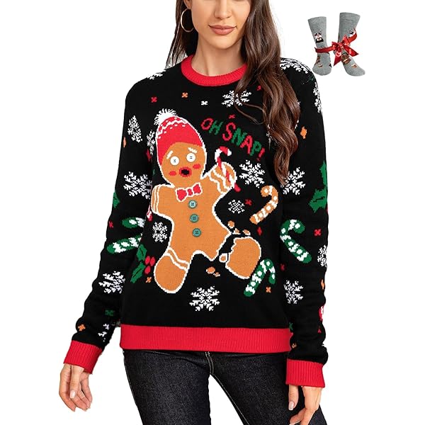 Holiday Sweater Black Christmas Sweater Womens Holiday