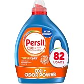 Persil Advanced Clean Oxi+Odor Laundry Detergent, 82 Loads, 82.5 Fl Oz | Deep Clean &amp; Care, Fights Tough Stains &amp; Odors, Protects Colors, Ultra Concentrated Formula, HE Safe, All Water Temperatures