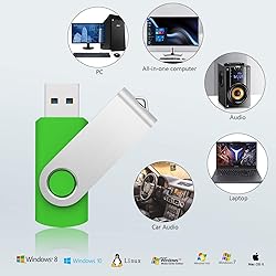 KOOTION 5 Pack 32GB USB 3.0 Flash Drives Swivel USB