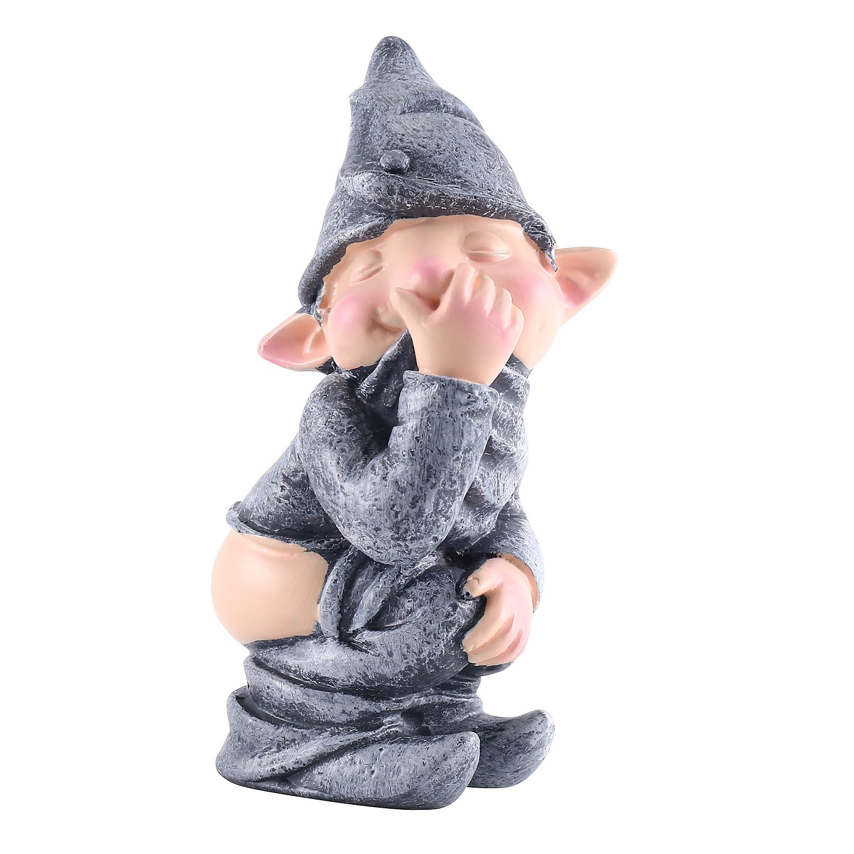 Wiedfedy Funny Drunk Garden Gnome Outdoor Statue, Naughty Pooping Simulating Figurine Mold Funny Resin Dwarf Statue for Lawn Ornaments, Indoor or Outdoor Decorations