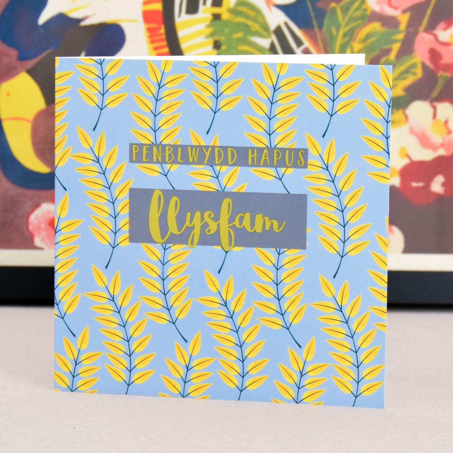 Claire Giles Greeting Cards, Welsh Happy Birthday Step Mum Card, Penblwydd Hapus Llysfam, Text Foiled in Shiny Gold - Image 5