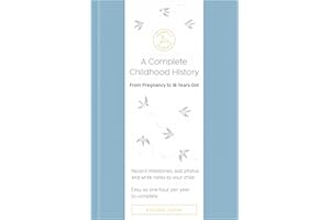 Promptly Journals, A Complete Childhood History: From Pregnancy to 18 Years Old (Dusty Blue, Leatherette) | Baby Book and Pregnancy Journal | Baby Memory Book