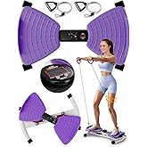 Waist Twister Machine Exercise, Ab Twist Board with Smart LED Digital Counter, Supports 300 lbs, Noiseless, Anti-Slip, Compact Portable for Home Gym Workout Equipment