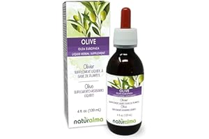 Naturalma Olive (Olea europaea) Leaf Alcohol-Free Tincture 4 fl oz Liquid Extract in Drops | Herbal Supplement | Vegan | Product of Italy