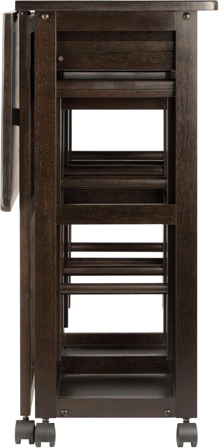 Winsome Suzanne 3-PC Set Space Saver Kitchen, Coffee Finish: Furniture & Decor