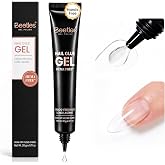 Beetles 20g UV Nail Glue, Hands-Free Soft Nail Tips Glue, HEMA Free, 1 Pack | Super Strong No‑Run Clear Gel，for Acrylic Nail Extensions &amp; Press‑On Nails, Need UV Lamp, Beginner‑Friendly for Home &amp; Salon