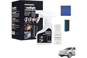 KUIRUNRX® Headlight Restoration Kit, Automotive Headlamp Restoration Fluid Kit, blurred and fogged car headlights without rem