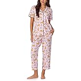 Bed Head PJs womens Short Sleeve Classic Stretch Jersey Cropped Pajama Set