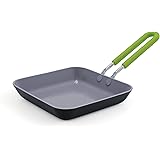 GreenPan Mini Ceramic Non-Stick Square Egg Pan, Grey -